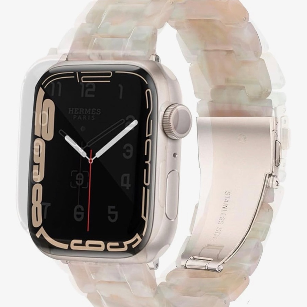 Apple Watch Band…Iridescent Pearl Watch Band - Cream & Pink Hues